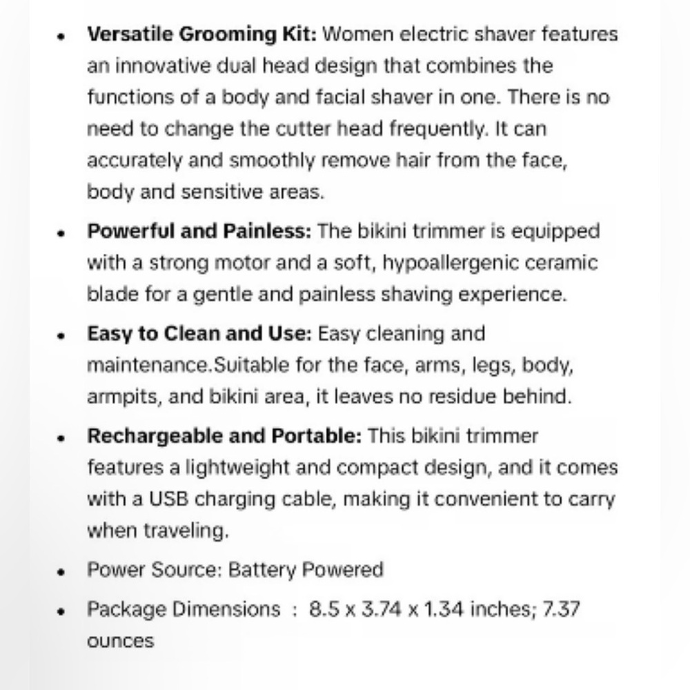 Double-Head Electric Hair Shaver - Pink - Picture 3 of 3